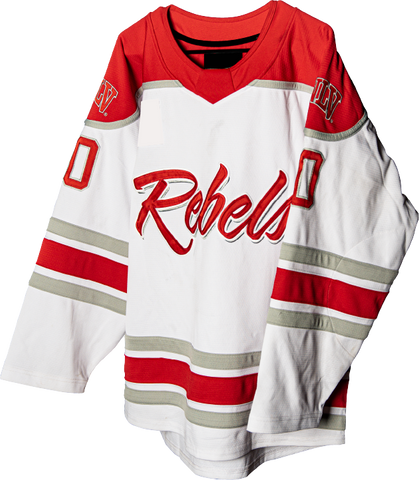 UNLV Rebels Men’s Hockey Jersey – White/Red/Silver