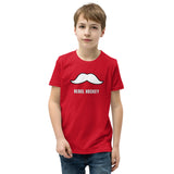Hey Reb Mustache Youth Short Sleeve T-Shirt