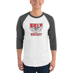 UNLV Hockey Retro 3/4 Sleeve Raglan Unisex Shirt