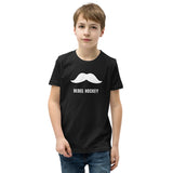 Hey Reb Mustache Youth Short Sleeve T-Shirt